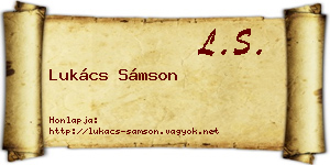 Lukács Sámson névjegykártya